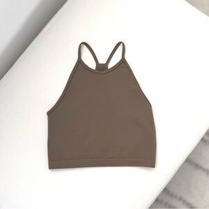 Aritzia Golden BodyGrip™ Halter Tank in Color Turner Taupe & Size XS